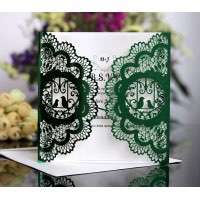 Laser Invitation Card  Wedding Invitations Lovebirds Pattern